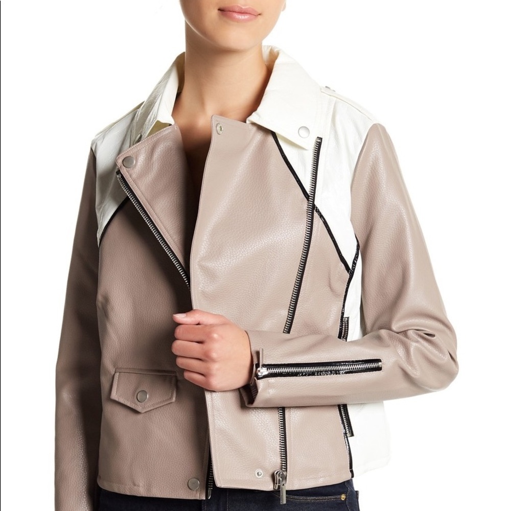 Anthropologie Bagatelle Faux Leather Moto Jacket